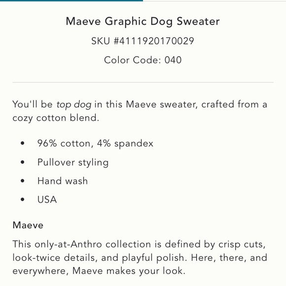 🌿|NWT| Anthropologie Maeve Graphic Dog Sweater - Picture 13 of 13